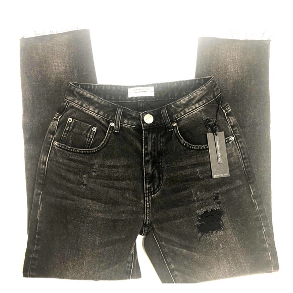 NWT!! One X OneTeaspoon Distressed Blk Faded Jeans - Picture 1 of 8